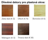 ROTO Příplatek za plastová okna R8 v dekoru Ořech